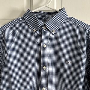 Vineyard Vines Blue and White Gingham Shirt